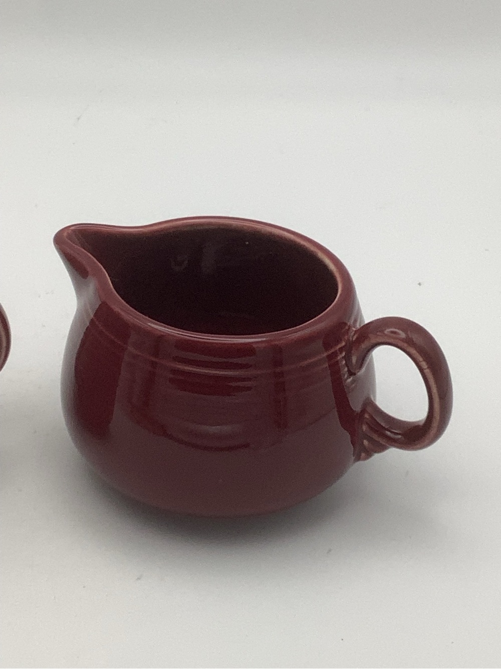 Fiestaware Cinnabar Creamer and Covered Sugar Set with Tray - Picture 9 of 12
